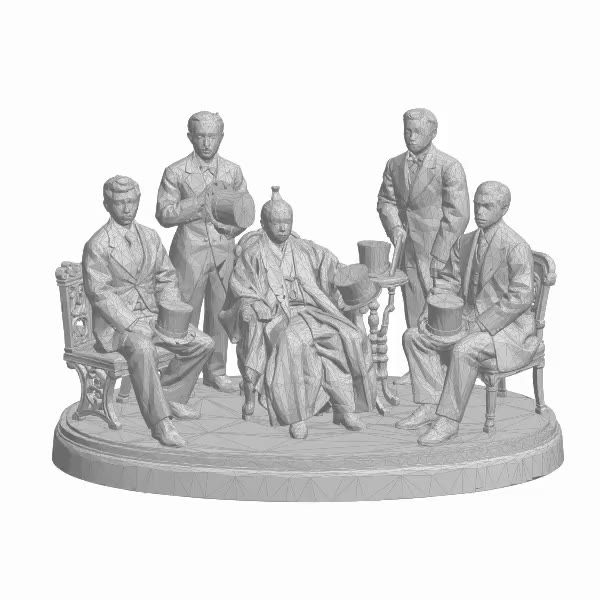 岩倉使節団のフィギュア（静止画）